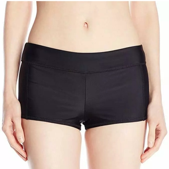 Speedo Women's Solid Boyshort Bottoms Black L - Picture 1 of 4